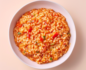 Risotto à la tomate et aux poivrons rouges bébé 1 an
